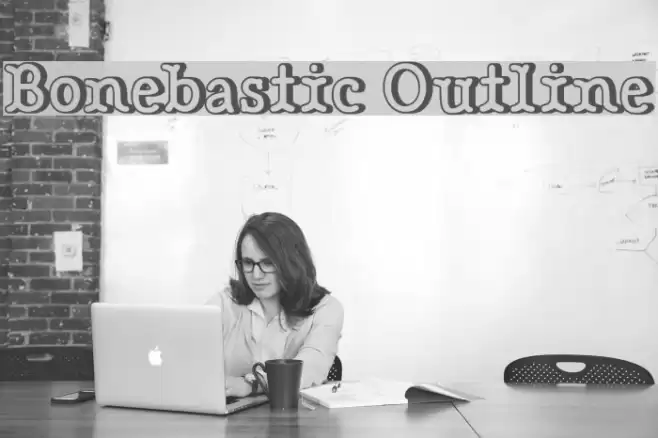 Bonebastic Outline Font examples