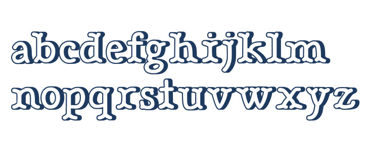 Bonebastic Outline Lowercase