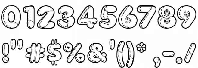 Boneca de Pano Font OTHER CHARS