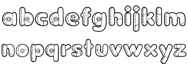 Boneca de Pano Schriftart Kleinbuchstaben