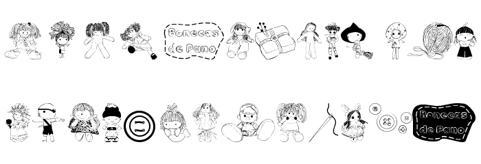 BonecaS de Pano Font LOWERCASE