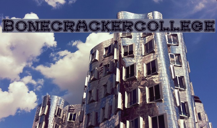Bonecrackercollege Font examples