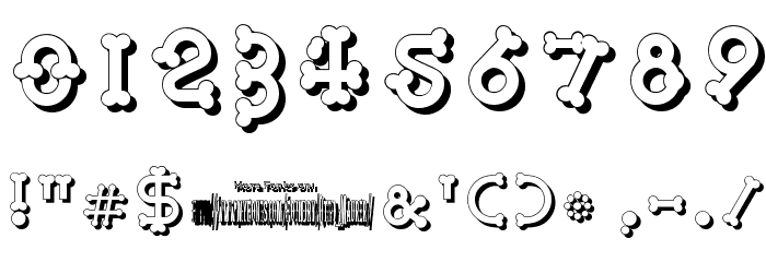 Bonecrackershadow Font OTHER CHARS