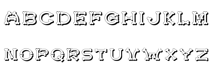 Bonecrackershadow Font LOWERCASE