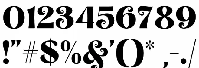 Bonello Regular Font OTHER CHARS