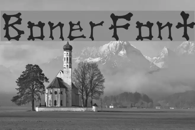 Boner Font examples