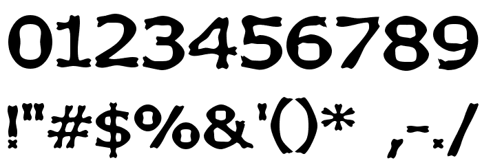 Boneribbon Bold Font OTHER CHARS