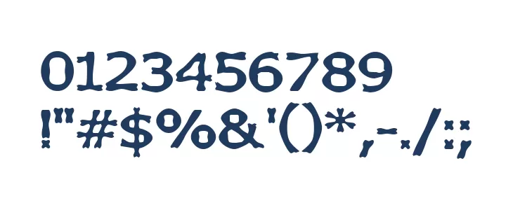 Boneribbon Bold Font OTHER CHARS