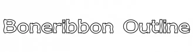 Boneribbon Outline  baixar fontes gratis