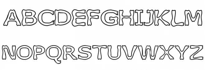 Boneribbon Outline خط أحرف كبيرة