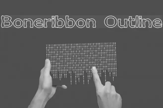 Boneribbon Outline Fonte examples