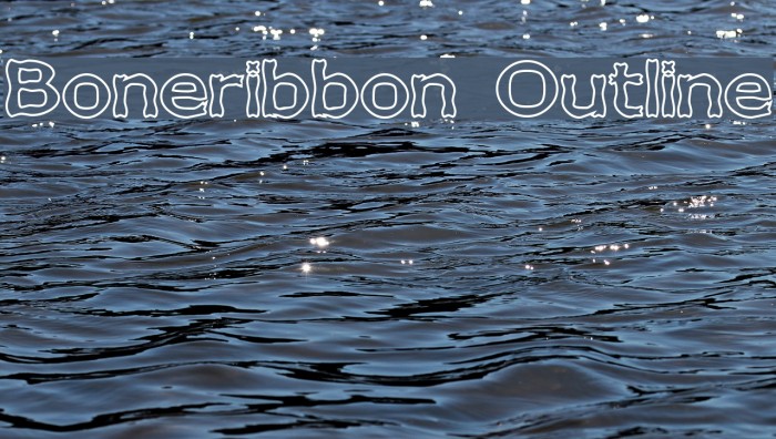 Boneribbon Outline Font examples
