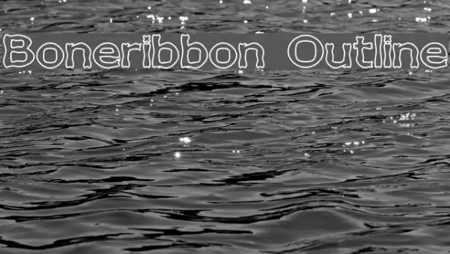 Boneribbon Outline Fonte examples