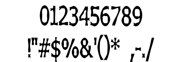 Boneribbon Tall Bolder Font OTHER CHARS