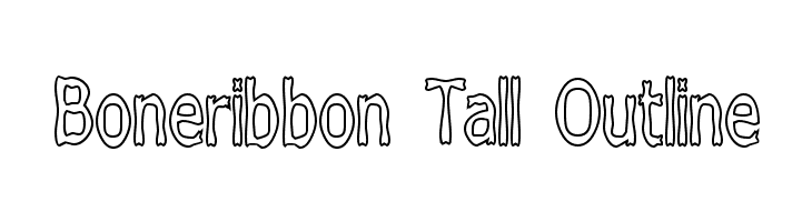 Boneribbon Tall Outline Font