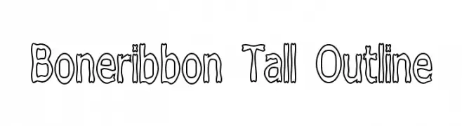 Boneribbon Tall Outline  नि: शुल्क फ़ॉन्ट्स डाउनलोड