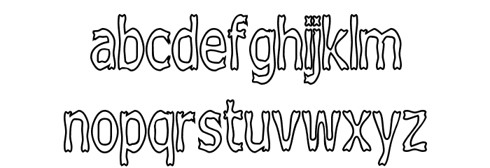 Boneribbon Tall Outline Font LOWERCASE