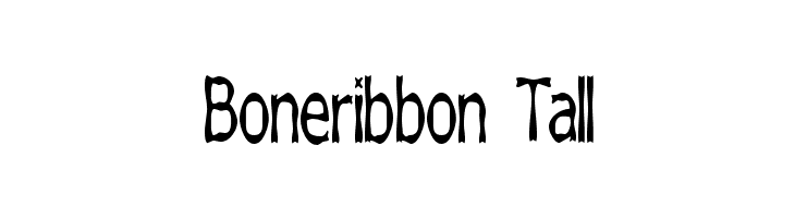 Boneribbon Tall Font