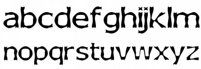 Boneribbon फ़ॉन्ट लोअरकेस