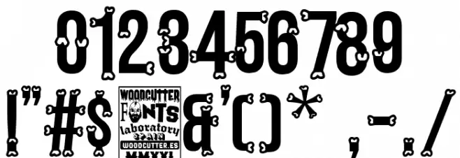 Bones Regular Font OTHER CHARS