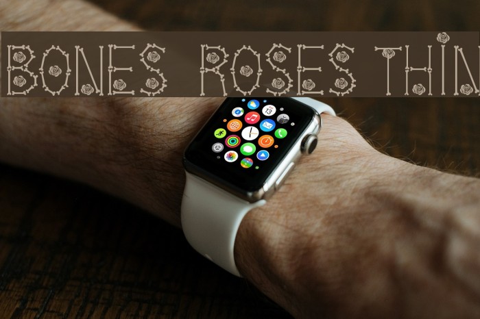 Bones Roses Thin Font examples