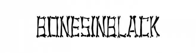 Bones in Black  नि: शुल्क फ़ॉन्ट्स डाउनलोड