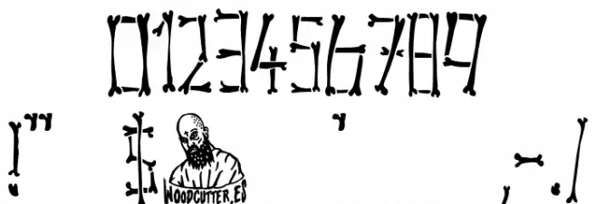 Bones in Black Font Alte caractere