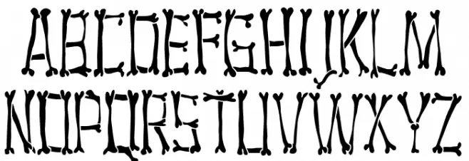 Bones in Black Font Litere mici
