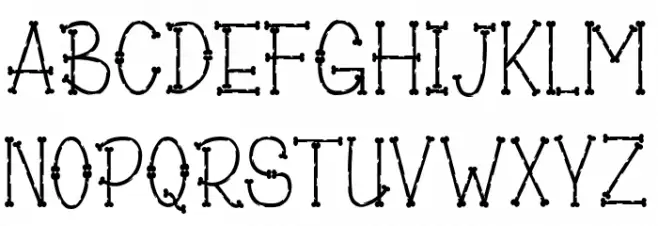 Bones of Muertos Schriftart Groß