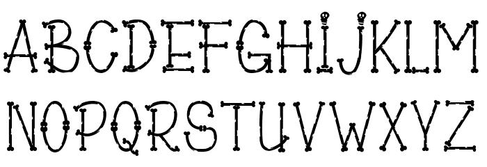 Bones of Muertos Font LOWERCASE