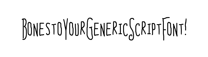 Bones to Your Generic Script Font!  フリーフォントのダウンロード