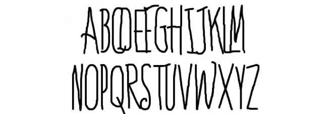 Bones to Your Generic Script Font! Caratteri MAIUSCOLE