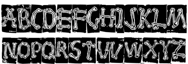 Bones Font UPPERCASE