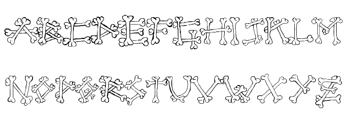 Bones2 Font LOWERCASE