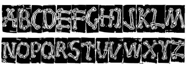 Bones Schriftart Groß