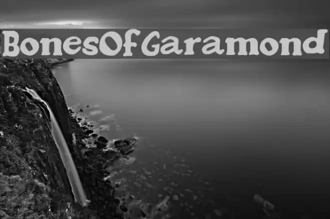 BonesOfGaramond Font examples