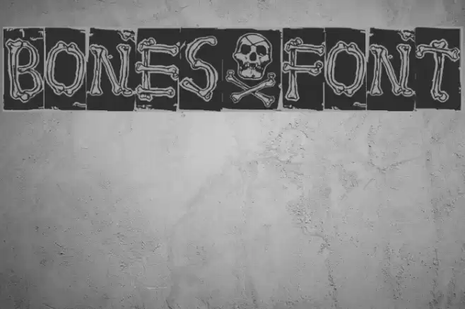 Bones Font examples