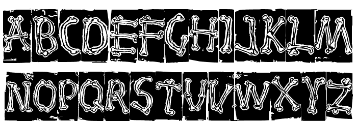 Bones Font LOWERCASE