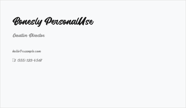 Bonesly PersonalUse Business Card