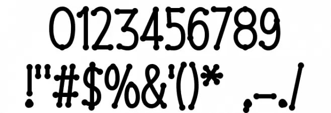 Boneyard Brawl Font OTHER CHARS