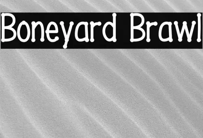 Boneyard Brawl Font examples