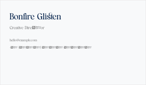 Bonfire Glisten Business Card