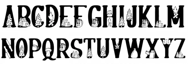 BonfireFREE Schriftart Groß