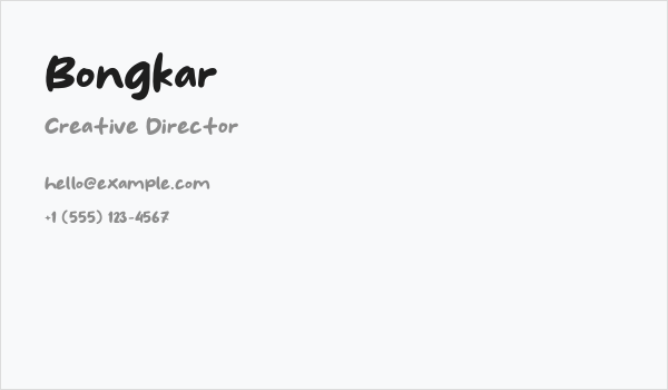 Bongkar Business Card