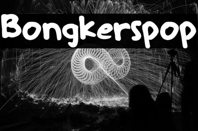 Bongkerspop Font examples