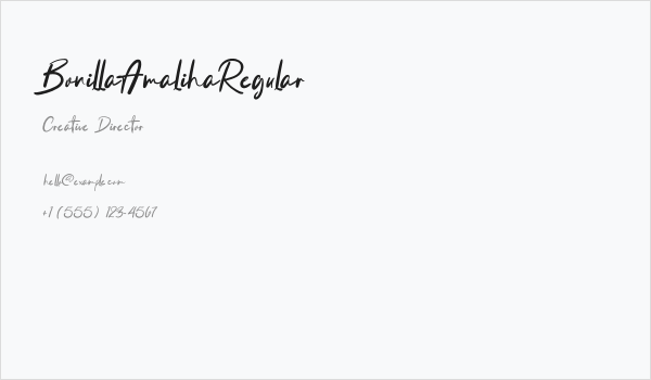 BonillaAmalihaRegular Business Card