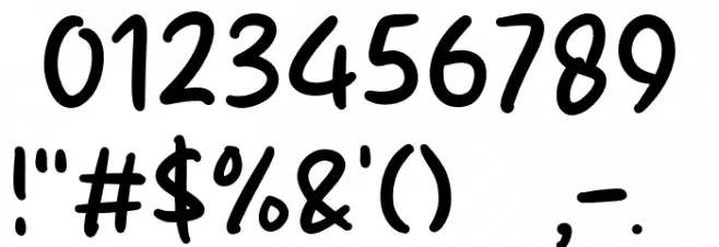 Boniqu Vanilla Font OTHER CHARS
