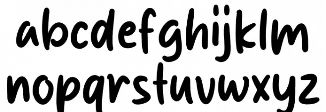 Boniqu Vanilla Font LOWERCASE