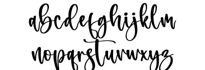 Bonistha Daily Font LOWERCASE