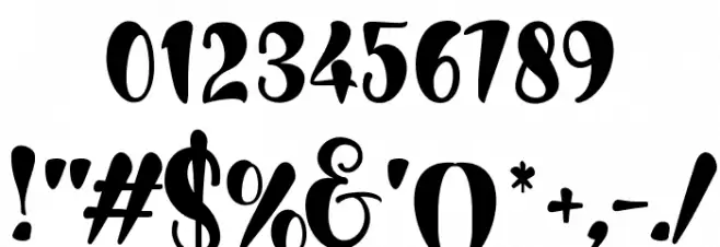 Bonita Font OTHER CHARS